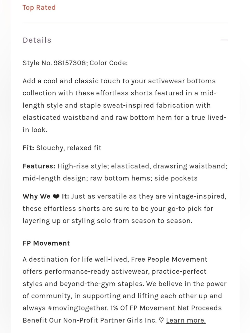 FP Movement - For The Win Midi Shorts - Picture 6 of 8